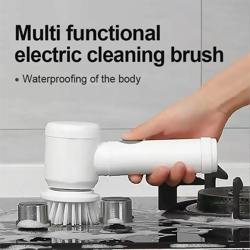 USB Rechargeable Electric Cleaning Brush for Bathroom & Kitchen